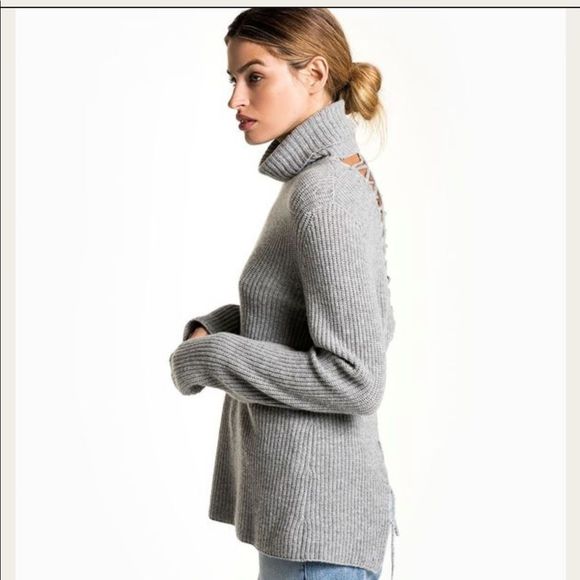 A.L.C. Alexander Lace-Back Turtleneck Wool Cashmere Sweater size XS - Picture 1 of 7